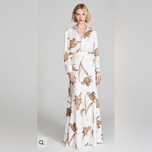 NWT Halston Heritage Marcelle Silk Gown